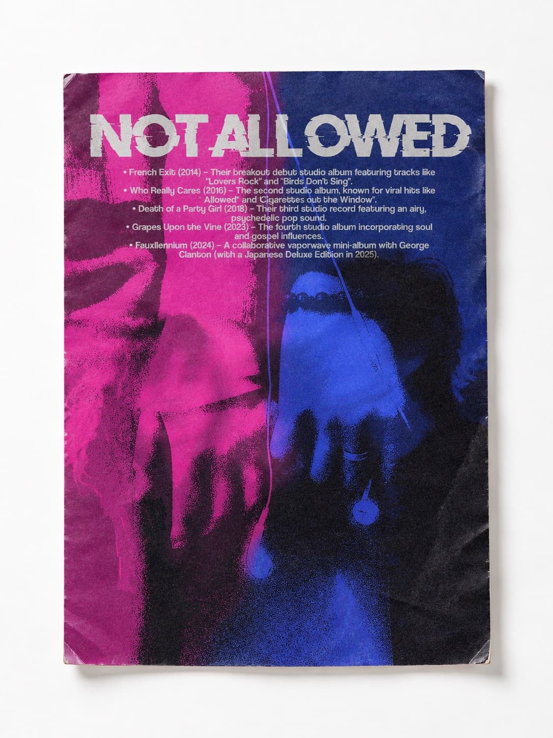 Tv Girl Discography  “Not Allowed”  Poster